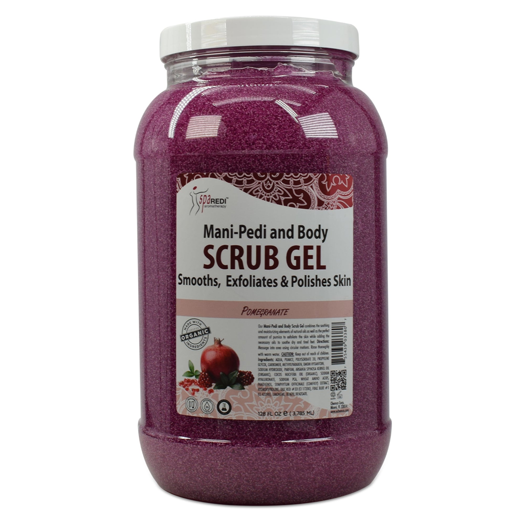 SPA REDI Exfoliating Scrub Pumice Gel - Hydrating Body Exfoliator with Hyaluronic Acid - Refresh &amp; Revitalize