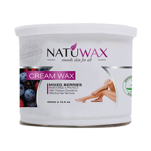 Natuwax Cream Soft - Berries - Gentle Hair Removal Wax for Smooth Skin