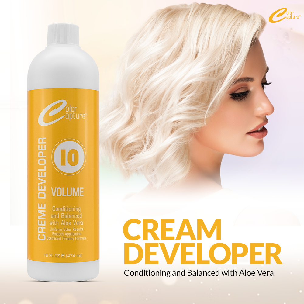 COLOR CAPTURE - Cream Developer, Hair Color Enhancer - Provides Consistent, Vibrant Results for Professional Coloring