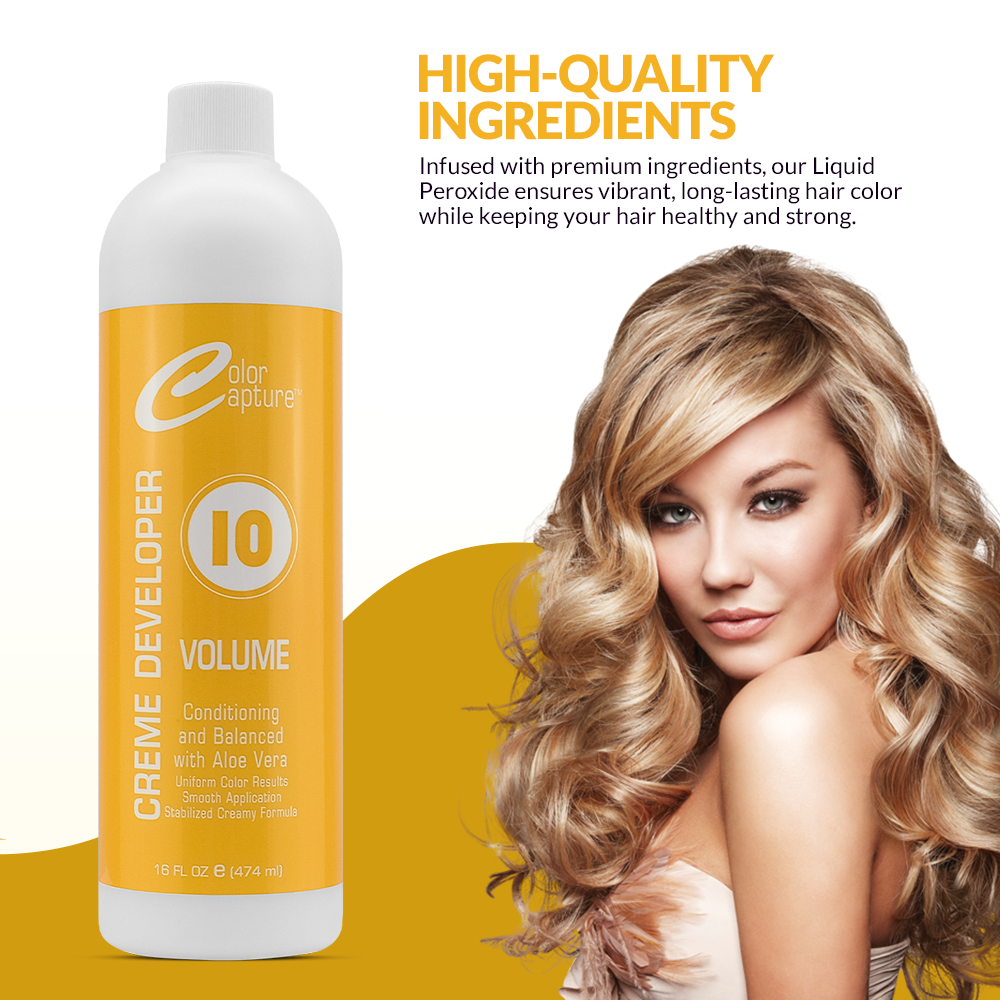 COLOR CAPTURE - Cream Developer, Hair Color Enhancer - Provides Consistent, Vibrant Results for Professional Coloring