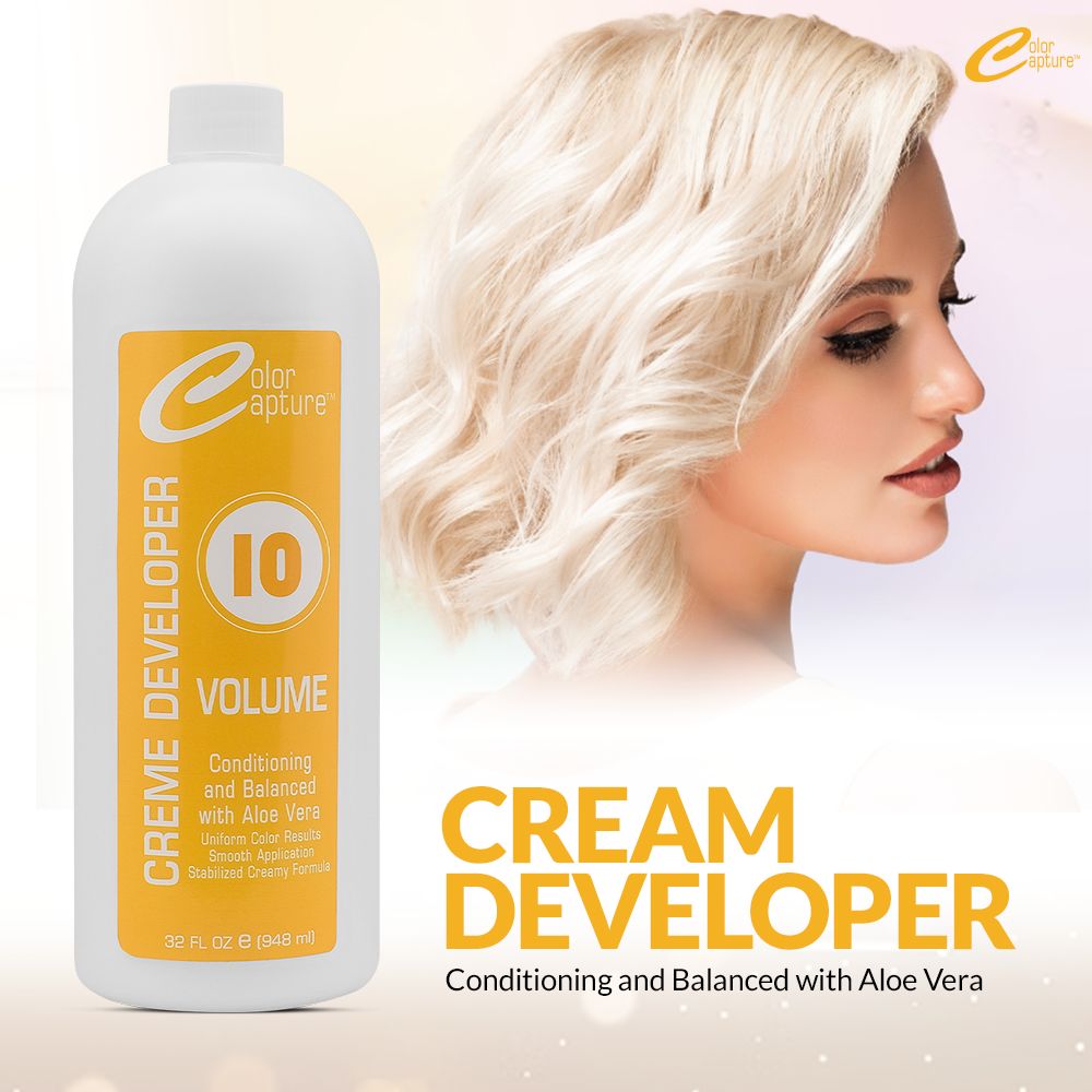 COLOR CAPTURE - Cream Developer, Hair Color Enhancer - Provides Consistent, Vibrant Results for Professional Coloring