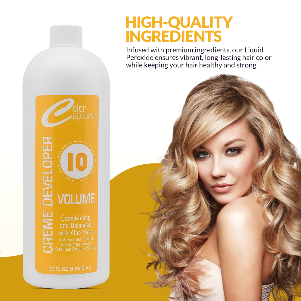 COLOR CAPTURE - Cream Developer, Hair Color Enhancer - Provides Consistent, Vibrant Results for Professional Coloring