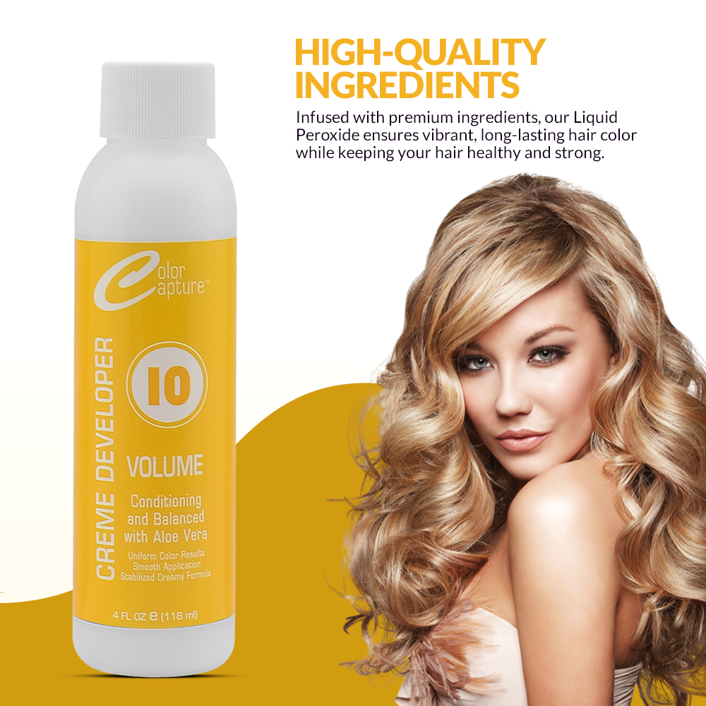 COLOR CAPTURE - Cream Developer, Hair Color Enhancer - Provides Consistent, Vibrant Results for Professional Coloring