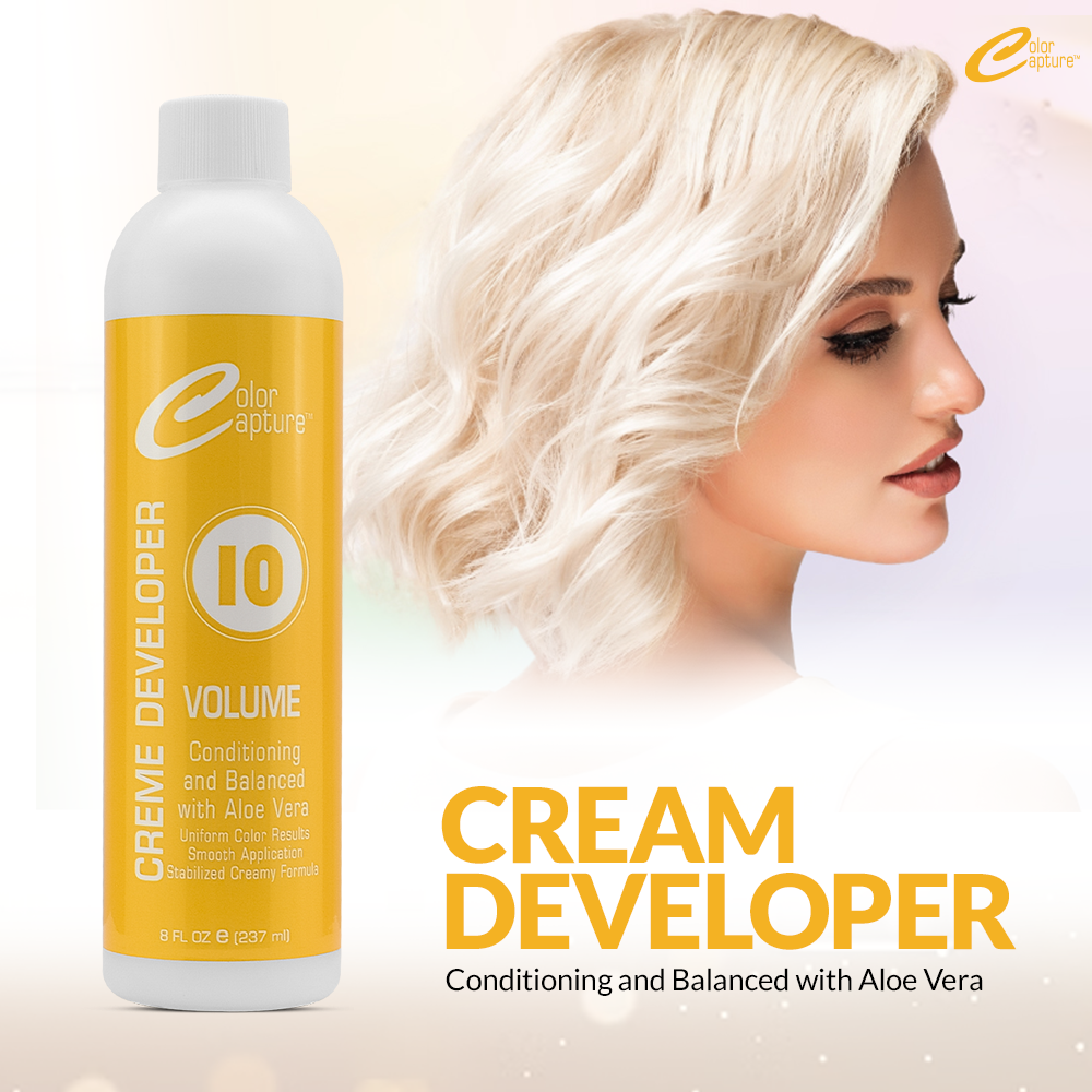 COLOR CAPTURE - Cream Developer, Hair Color Enhancer - Provides Consistent, Vibrant Results for Professional Coloring