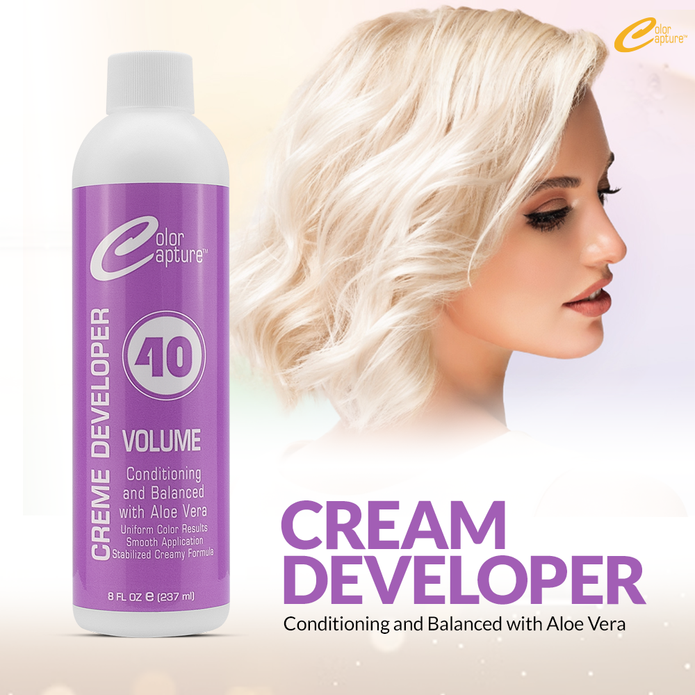 COLOR CAPTURE - Cream Developer, Hair Color Enhancer - Provides Consistent, Vibrant Results for Professional Coloring