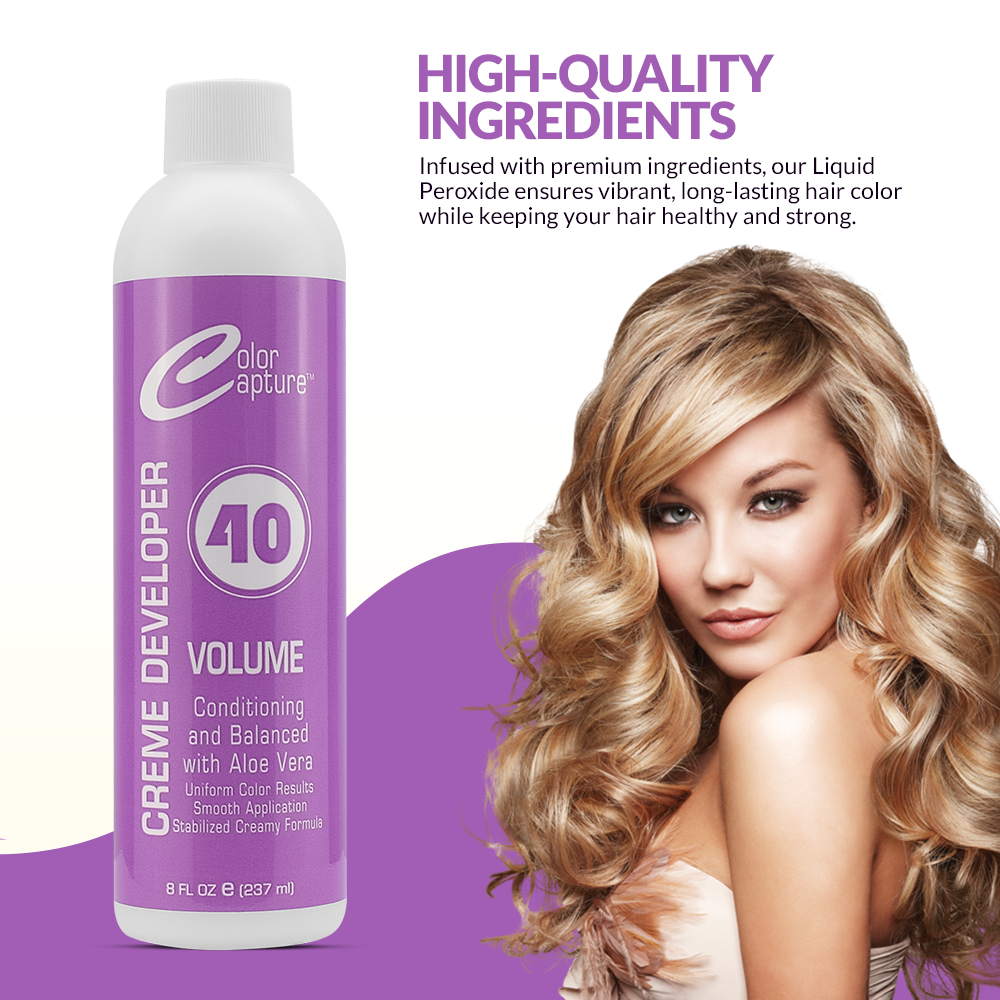 COLOR CAPTURE - Cream Developer, Hair Color Enhancer - Provides Consistent, Vibrant Results for Professional Coloring