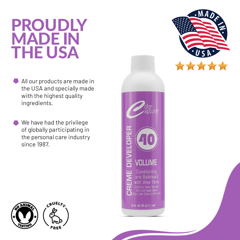 COLOR CAPTURE - Cream Developer, Hair Color Enhancer - Provides Consistent, Vibrant Results for Professional Coloring