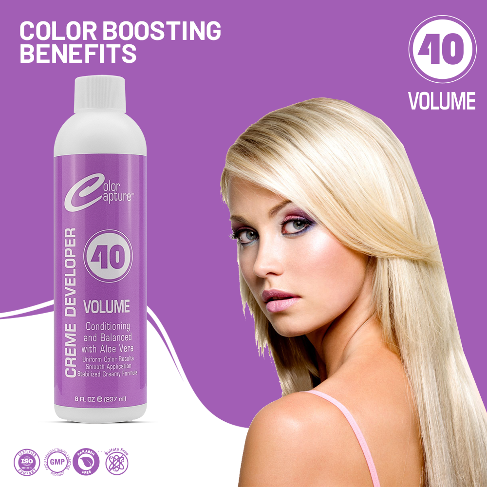 COLOR CAPTURE - Cream Developer, Hair Color Enhancer - Provides Consistent, Vibrant Results for Professional Coloring