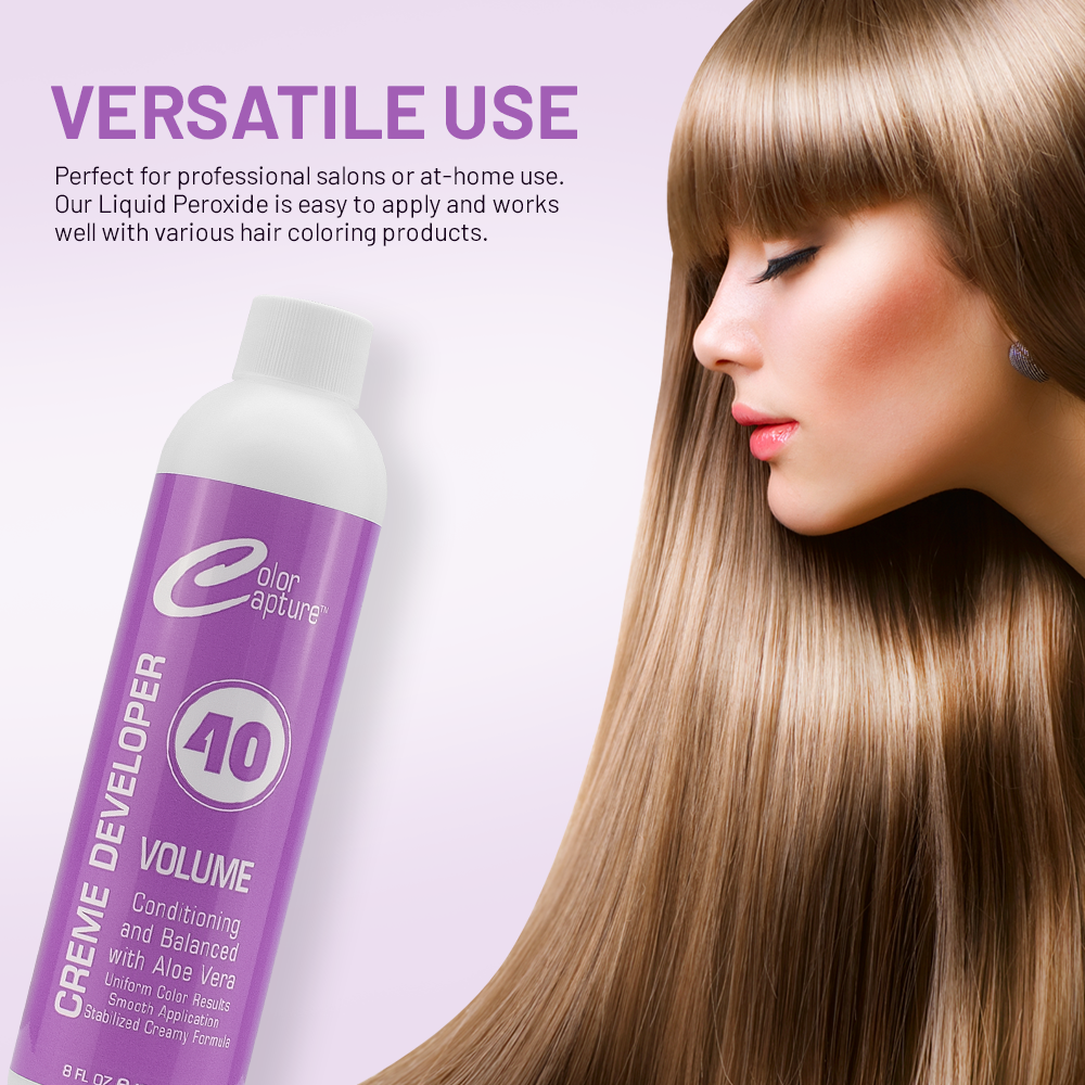 COLOR CAPTURE - Cream Developer, Hair Color Enhancer - Provides Consistent, Vibrant Results for Professional Coloring