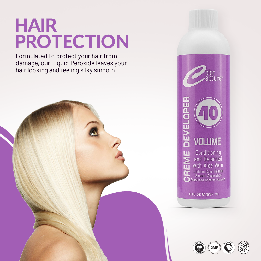 COLOR CAPTURE - Cream Developer, Hair Color Enhancer - Provides Consistent, Vibrant Results for Professional Coloring