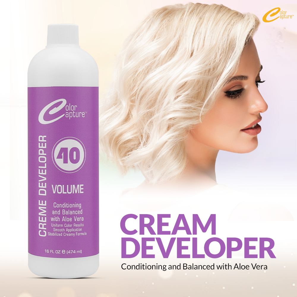 COLOR CAPTURE - Cream Developer, Hair Color Enhancer - Provides Consistent, Vibrant Results for Professional Coloring