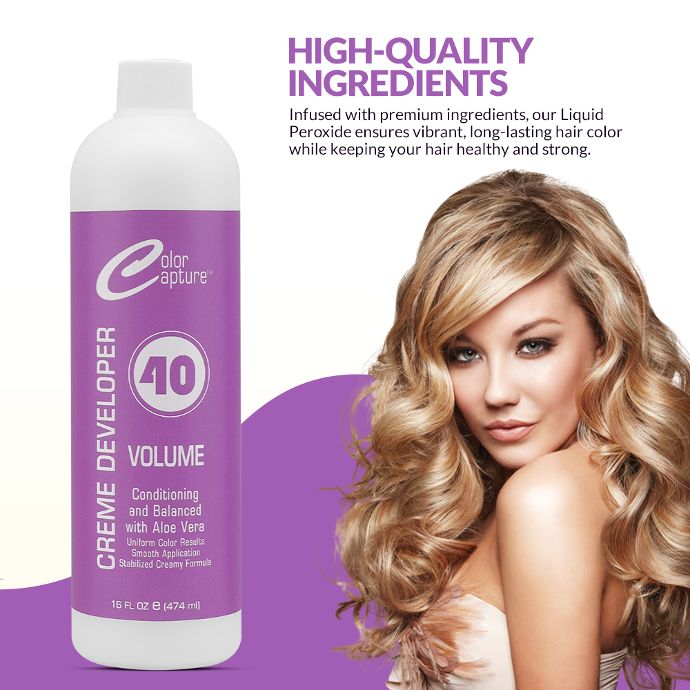 COLOR CAPTURE - Cream Developer, Hair Color Enhancer - Provides Consistent, Vibrant Results for Professional Coloring