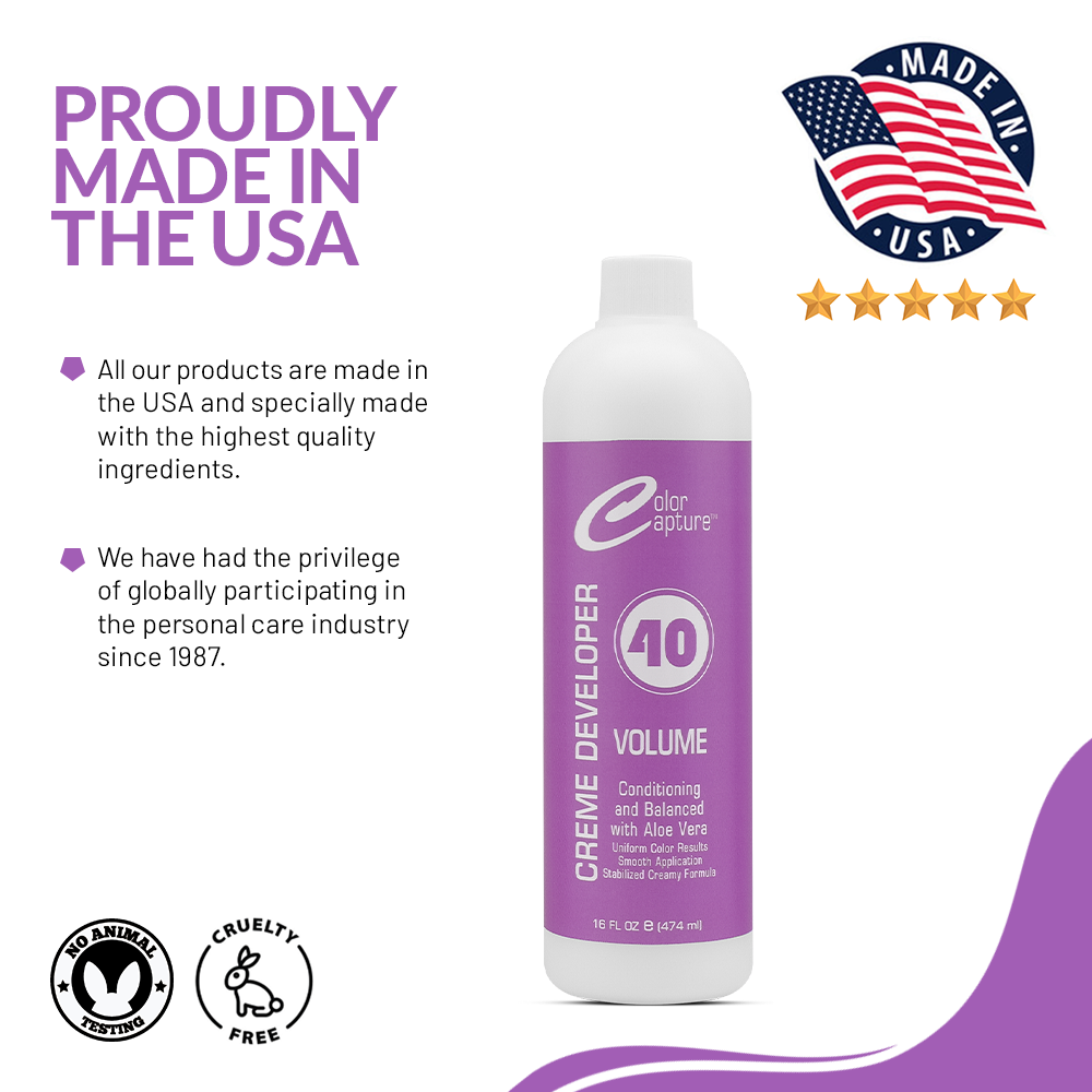 COLOR CAPTURE - Cream Developer, Hair Color Enhancer - Provides Consistent, Vibrant Results for Professional Coloring