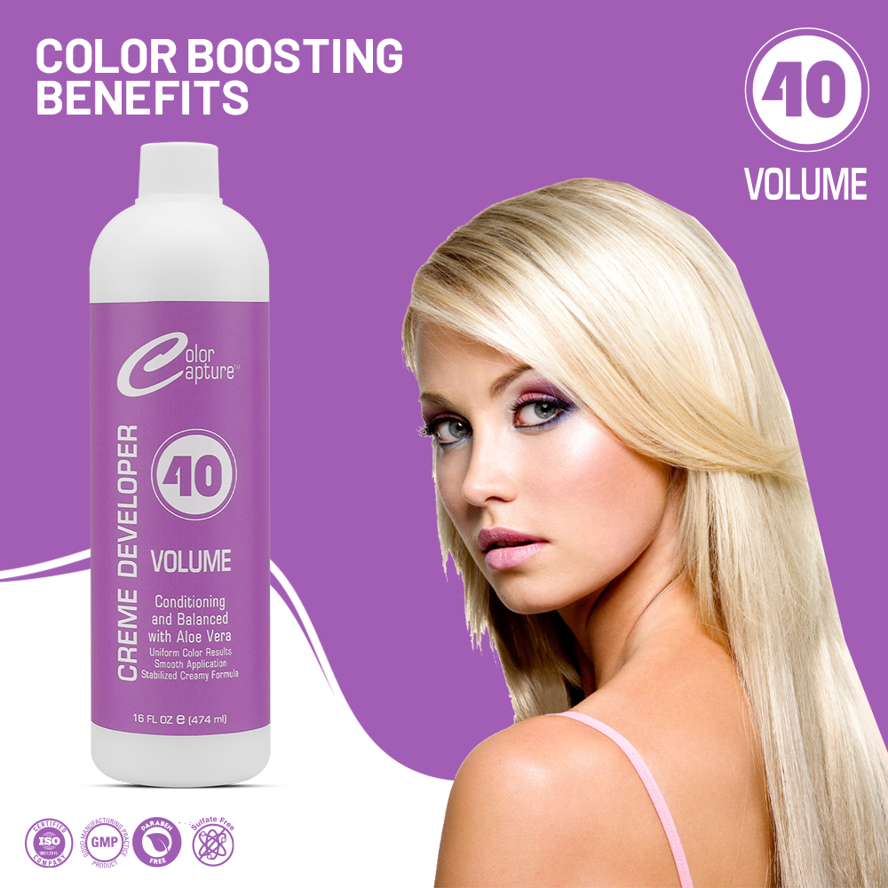 COLOR CAPTURE - Cream Developer, Hair Color Enhancer - Provides Consistent, Vibrant Results for Professional Coloring