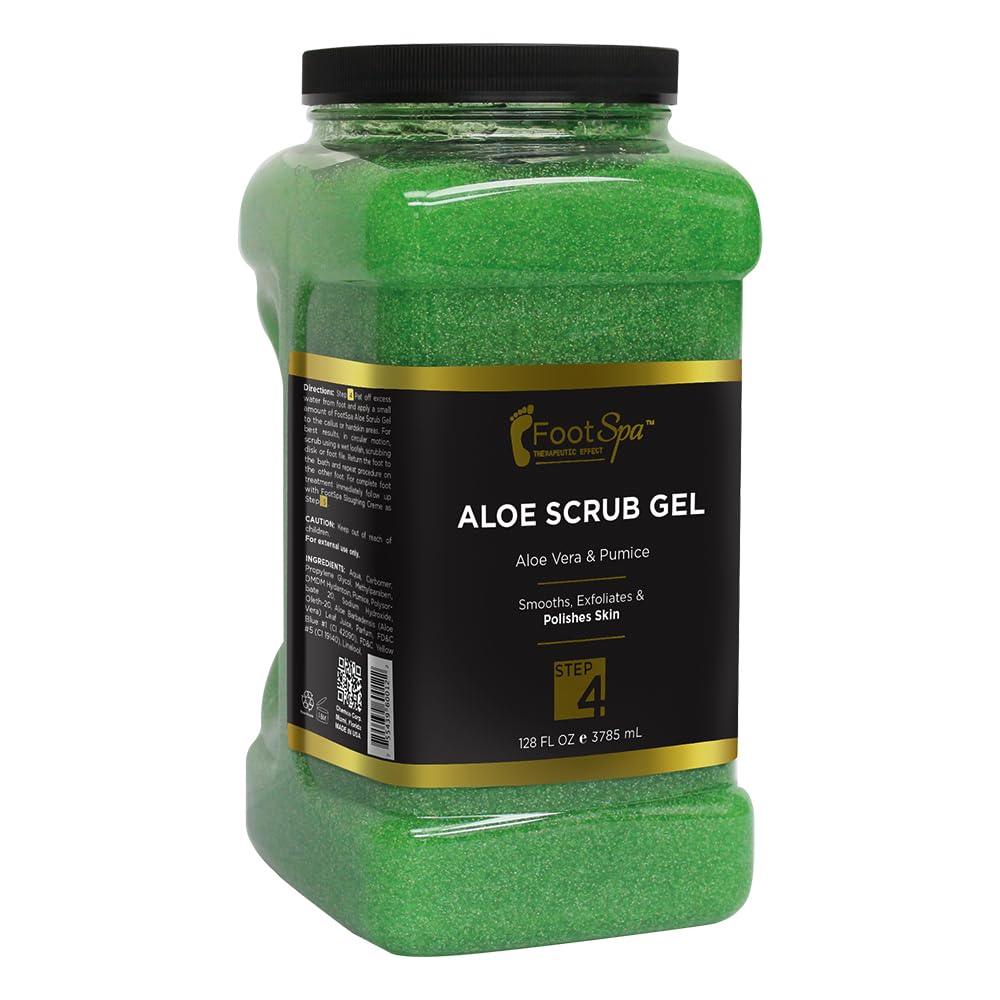FOOT SPA - Exfoliating Scrub Gel with Aloe Vera &amp; Salicylic Acid - Polishes, Smooths &amp; Moisturizes Skin - 16 Oz - Beauty Market Online