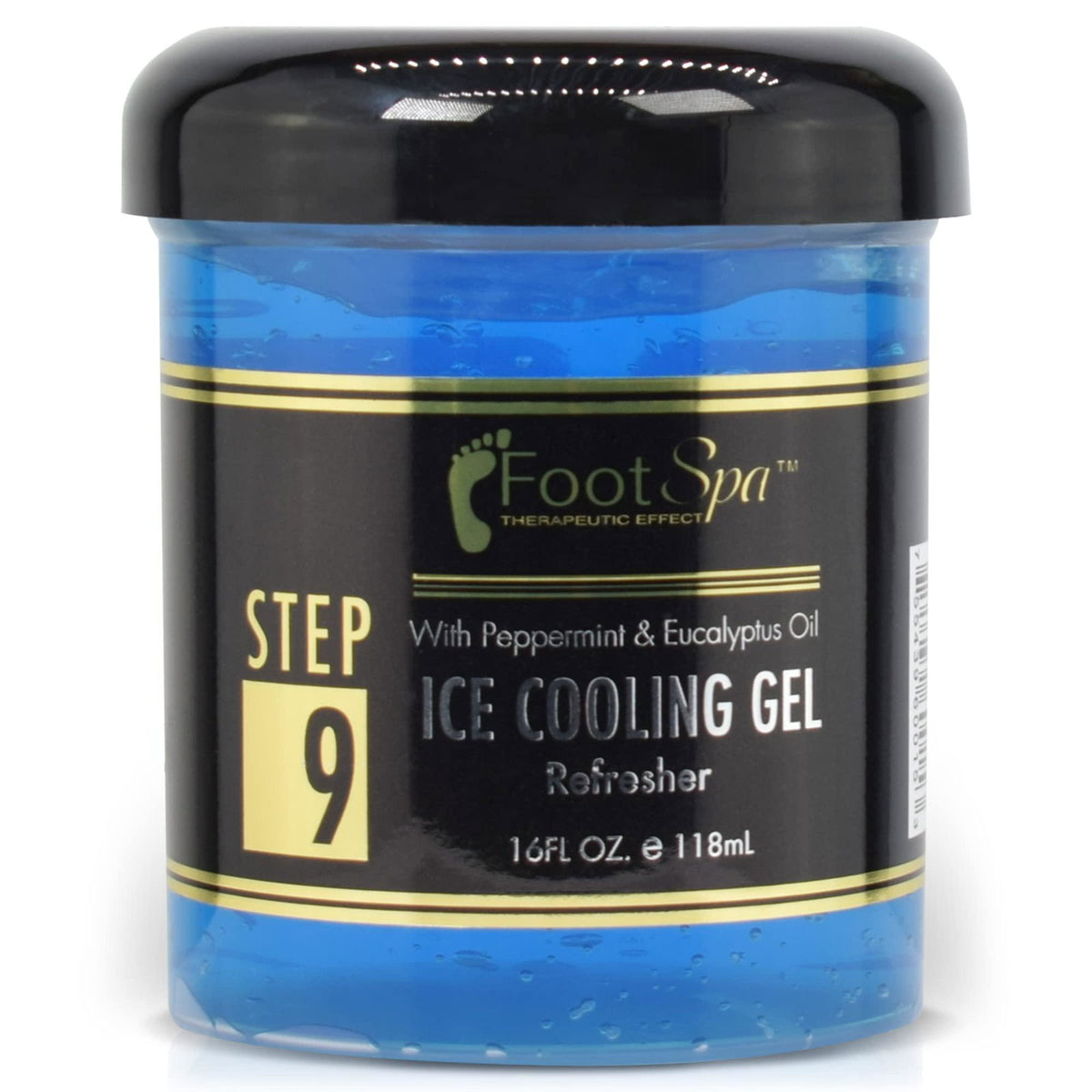 Foot Spa Massage Cooling Gel – Professional Strength Ice Cooling Therapy for Pedicure & Foot Care – Infused with Menthol, Camphor, Peppermint & Eucalyptus Oil for Soothing Relief & Refreshing Hydration