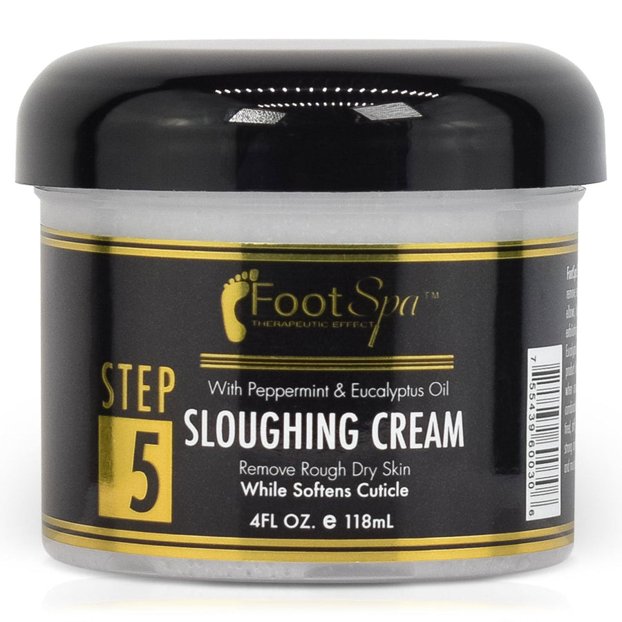 Foot Spa Foot Cream – Sloughing Lotion with Peppermint & Eucalyptus Oil – Professional Pedicure Massage & Exfoliating Foot Care for Dry, Cracked Feet