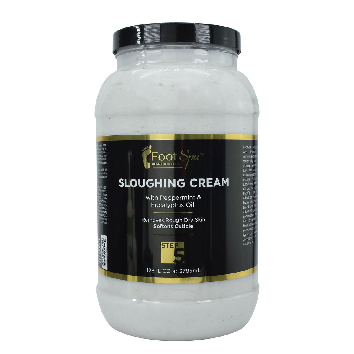 Foot Spa Foot Cream – Sloughing Lotion with Peppermint & Eucalyptus Oil – Professional Pedicure Massage & Exfoliating Foot Care for Dry, Cracked Feet