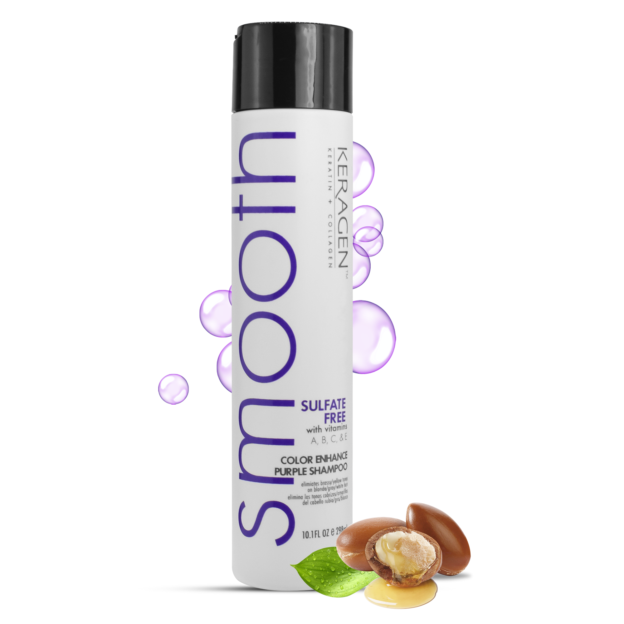 Keragen purple shampoo and conditioner for blonde hair - Beauty Market Online KERAGEN