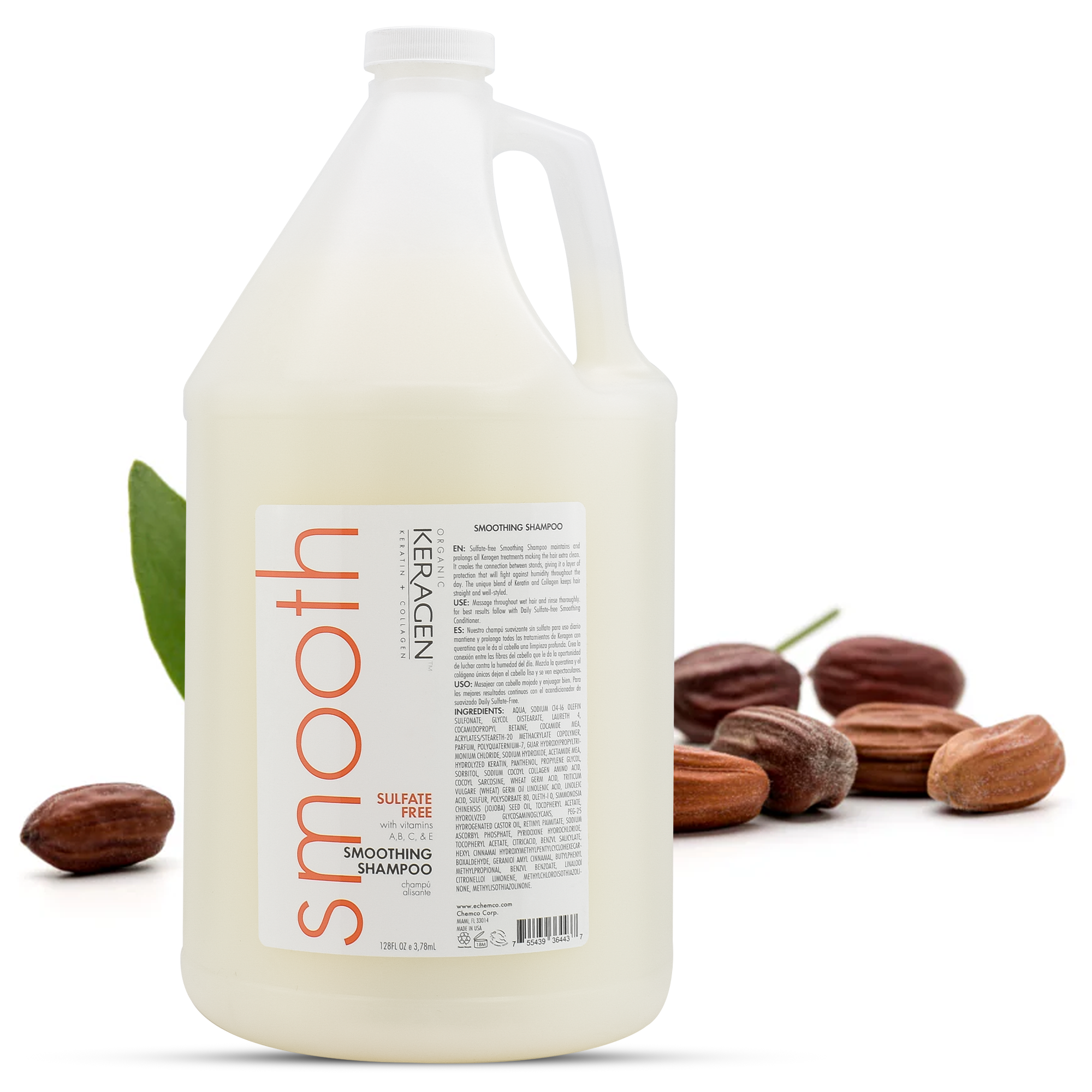 KERAGEN Smoothing Shampoo &amp; Conditioner - Keratin &amp; Collagen Infused Frizz Control System