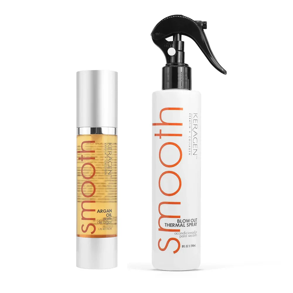 KERAGEN - Heat Protectant Spray &amp; Argan Oil set - Keragen