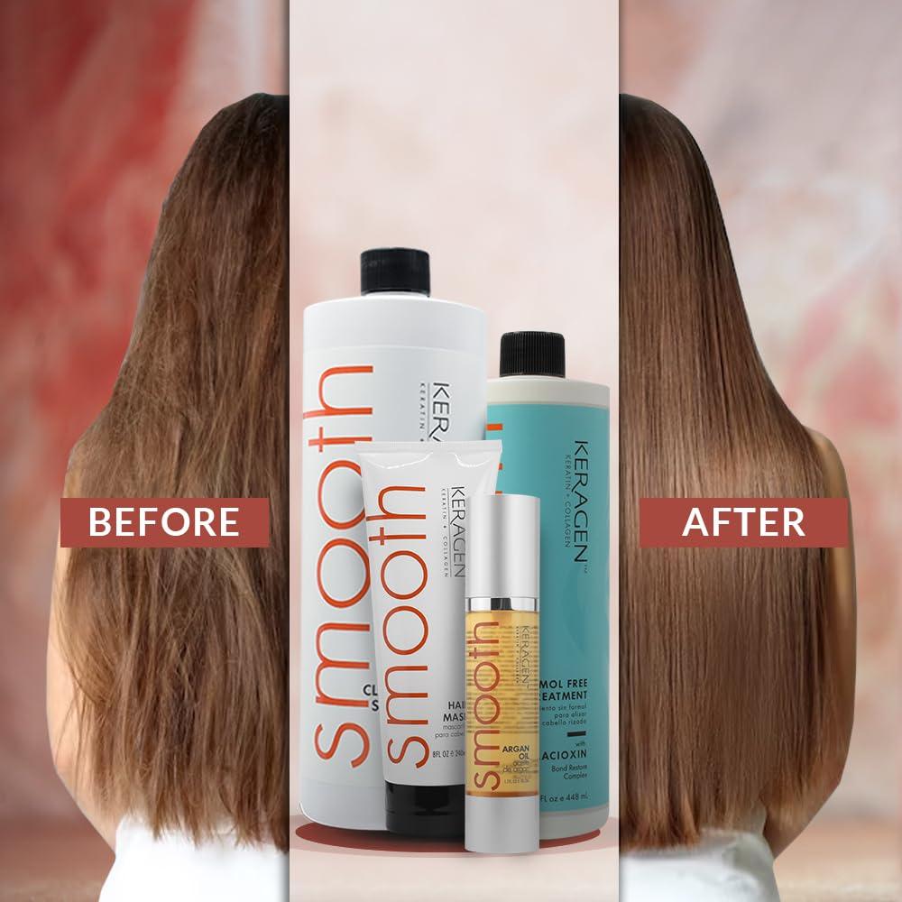 KERAGEN - Brazilian Keratin Hair Treatmen Kit, Formaldehyde-Free Smoothing Treatment for All Hair Types - Beauty Market Online