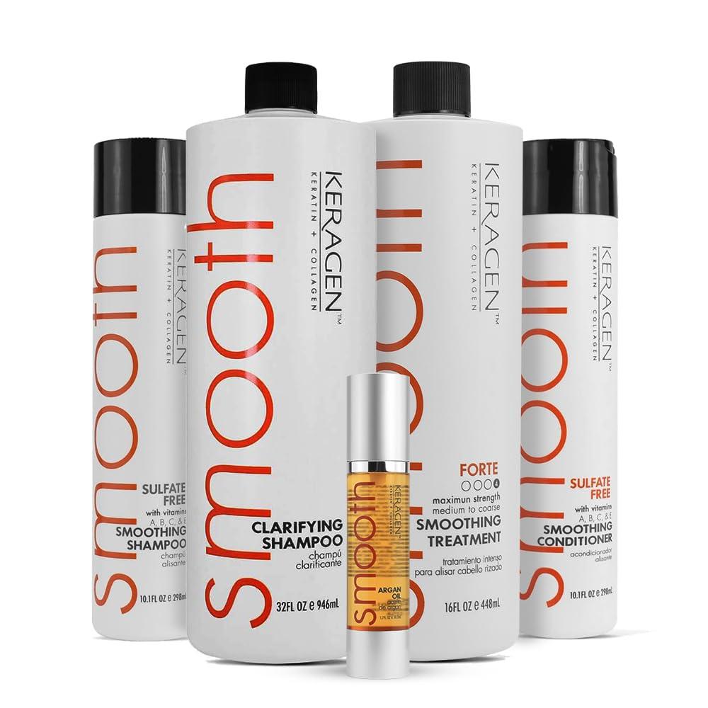 KERAGEN - Brazilian Keratin Smoothing Kit for Dry Damaged Hair, Eliminates Frizz & Curls - Beauty Market Online