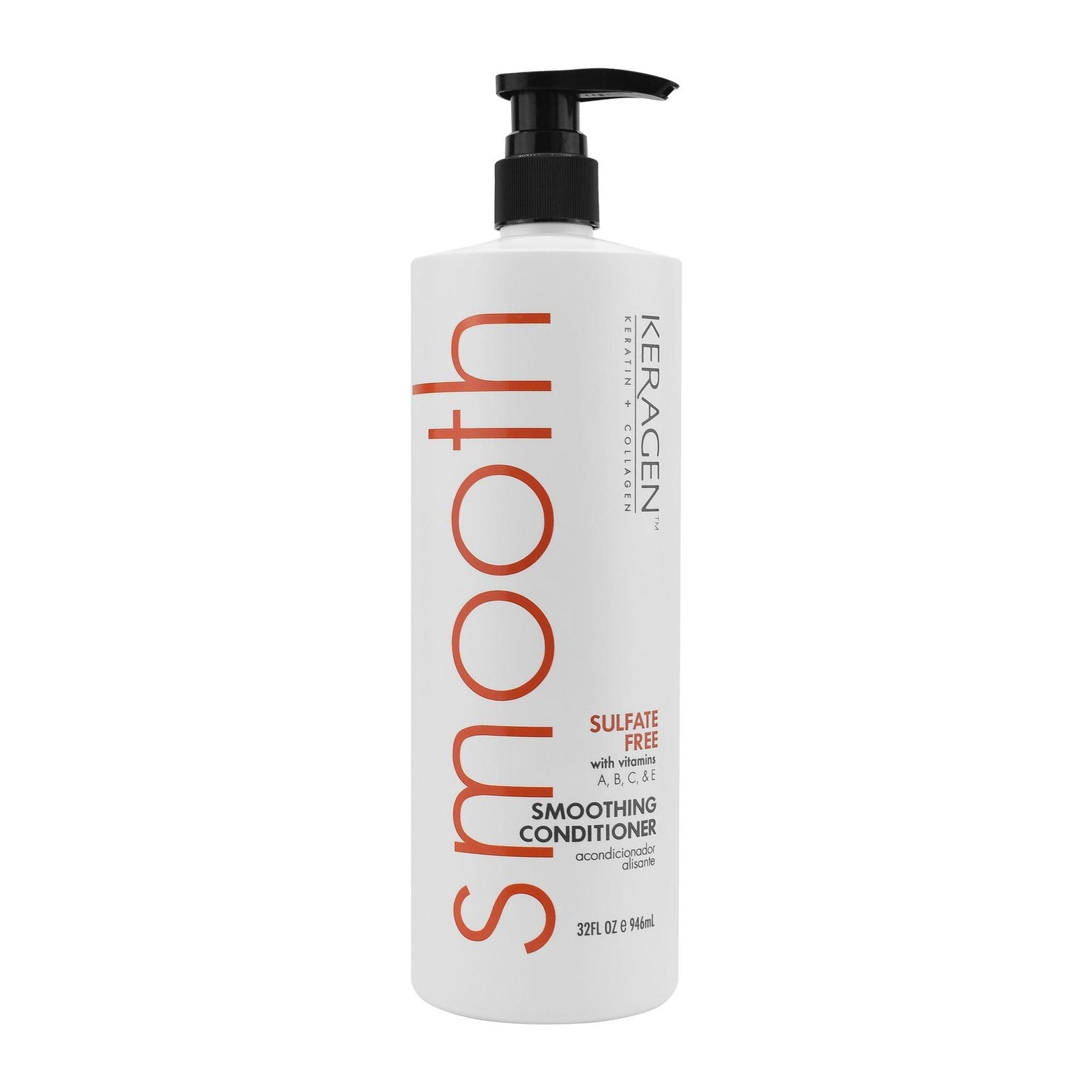 KERAGEN Smoothing Shampoo &amp; Conditioner - Keratin &amp; Collagen Infused Frizz Control System