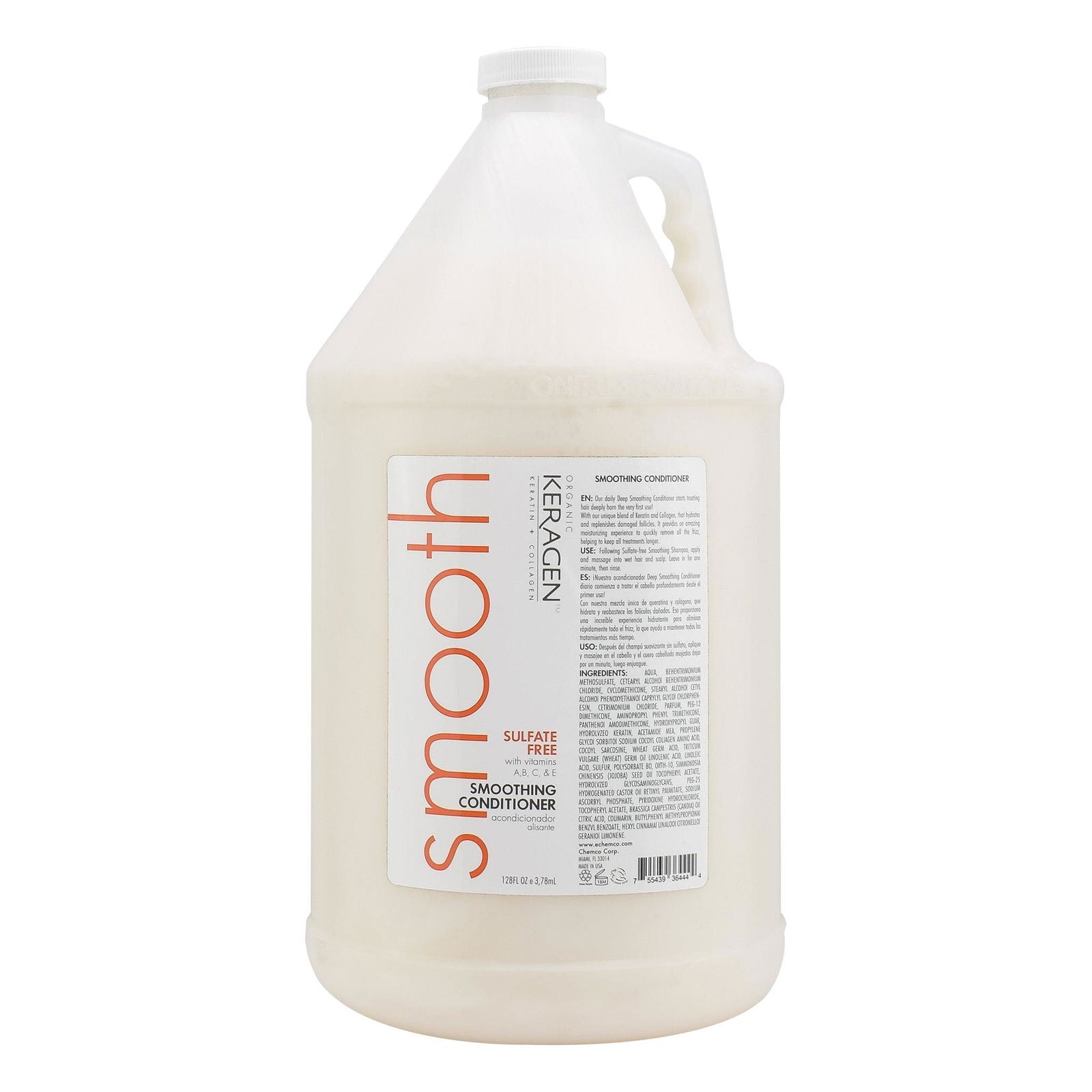 KERAGEN Smoothing Shampoo &amp; Conditioner - Keratin &amp; Collagen Infused Frizz Control System