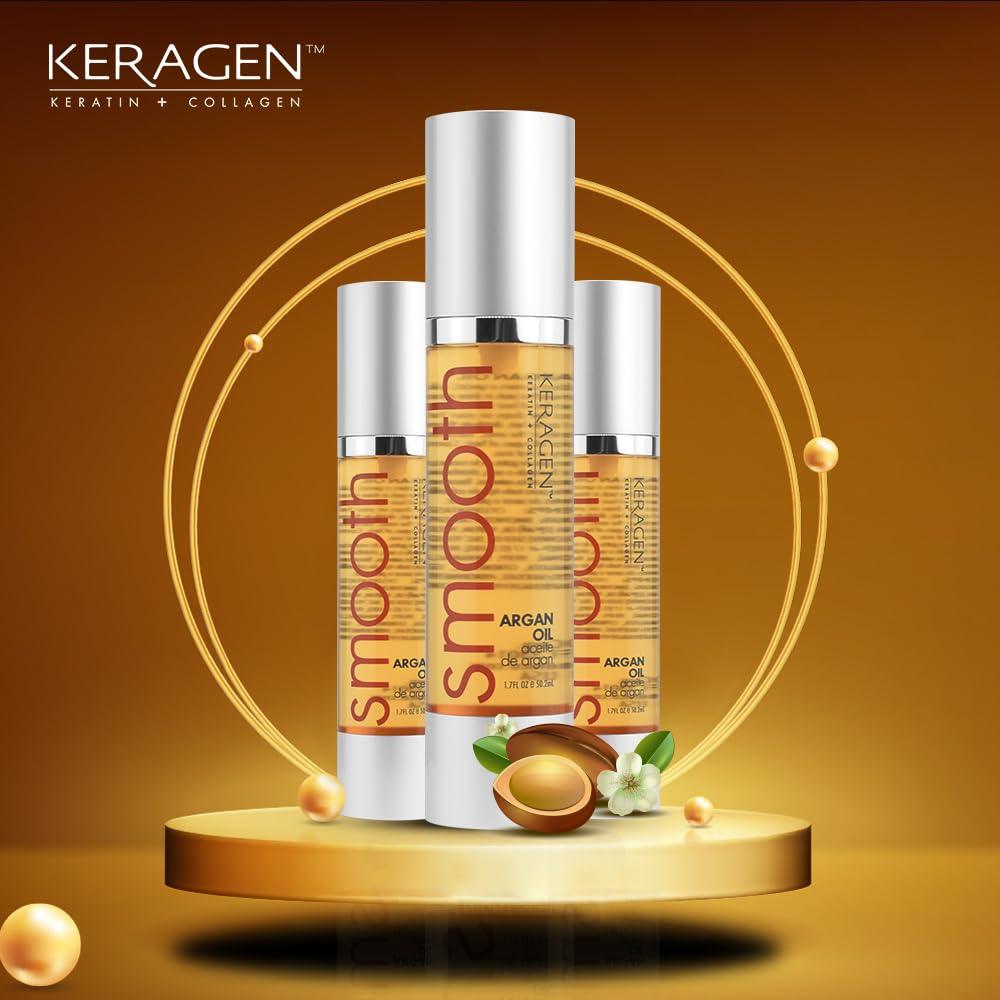 KERAGEN Nourishing Hair Serum 1.7 oz with Argan Oil