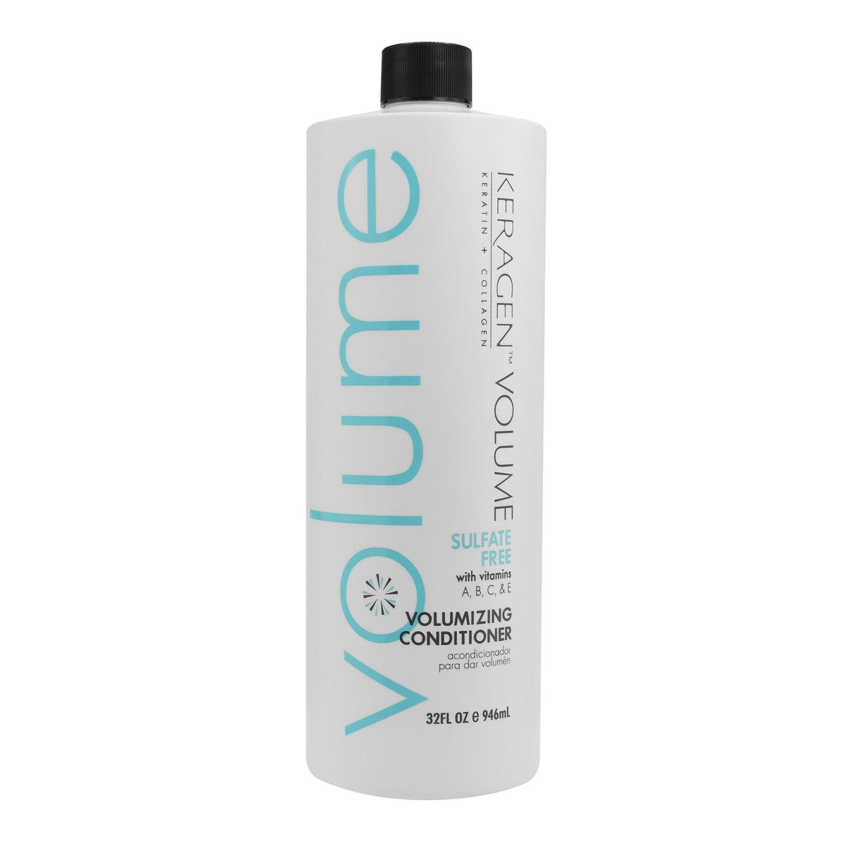 KERAGEN Volumizing Shampoo & Conditioner Duo - For Fine Hair with Keratin & Collagen