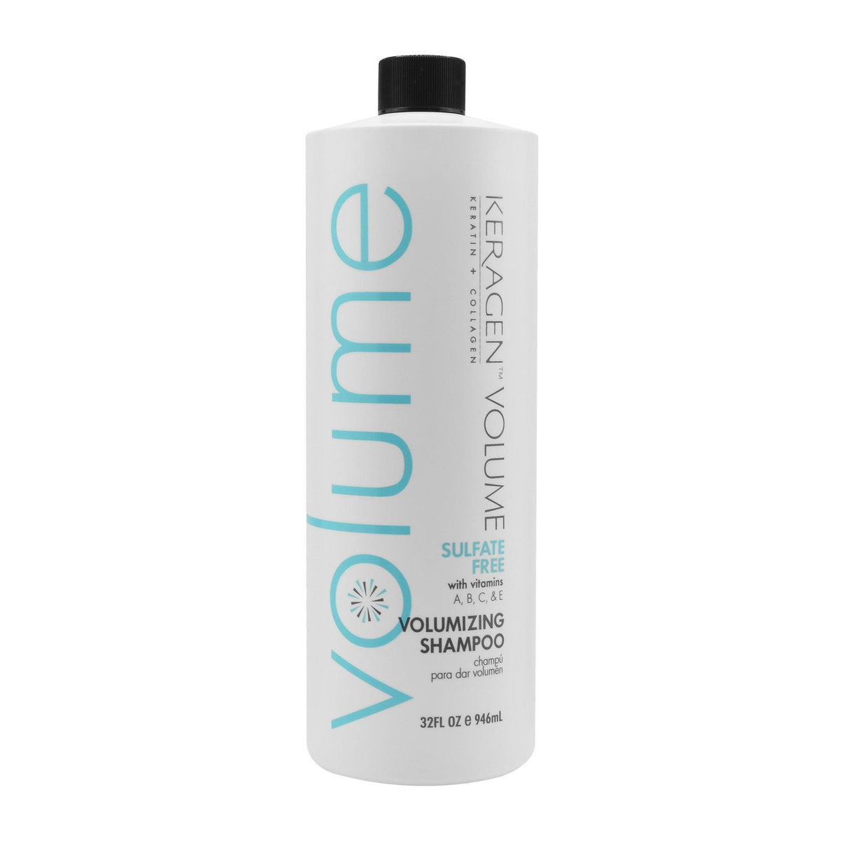 KERAGEN Volumizing Shampoo & Conditioner Duo - For Fine Hair with Keratin & Collagen