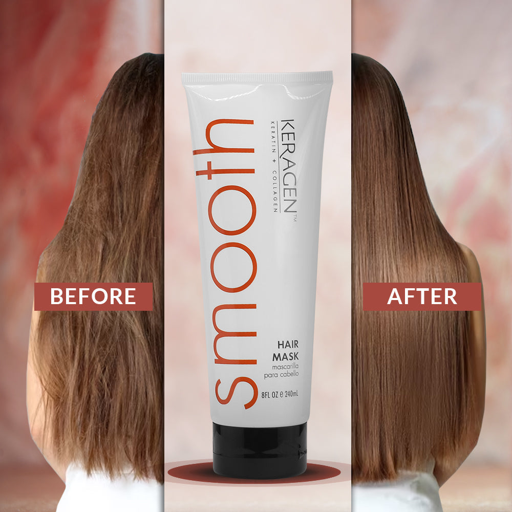 KERAGEN - Deep Moisturizing Hair Mask for Dry &amp; Damaged Hair (8 Oz) - Repairs, Restores, Frizz-Free, Infused with Keratin, Panthenol, Collagen &amp; Jojoba Oil - Beauty Market Online