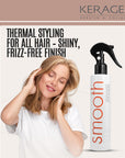 KERAGEN Heat Protectant Spray – Protects Hair from Heat Damage – For All Hair Types – Keratin & Collagen Infused – Adds Shine & Controls Frizz - Beauty Market Online