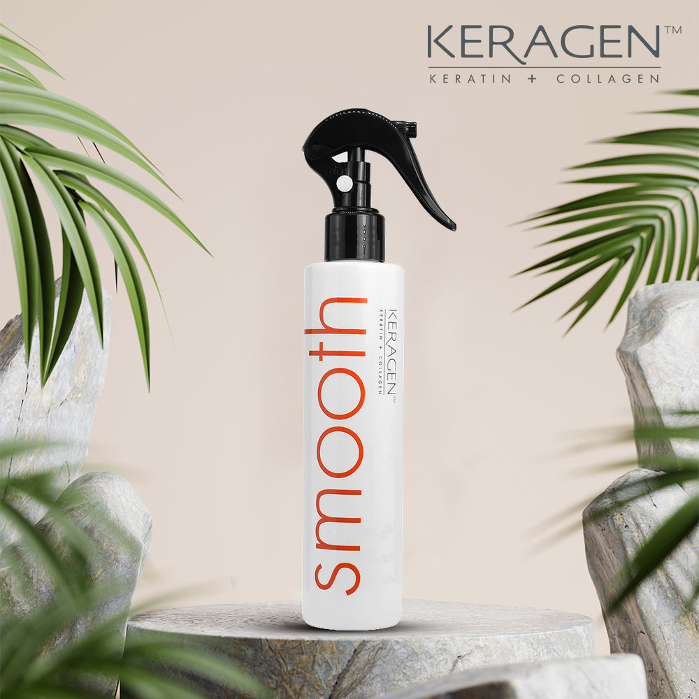 KERAGEN Heat Protectant Spray – Protects Hair from Heat Damage – For All Hair Types – Keratin &amp; Collagen Infused – Adds Shine &amp; Controls Frizz - Beauty Market Online