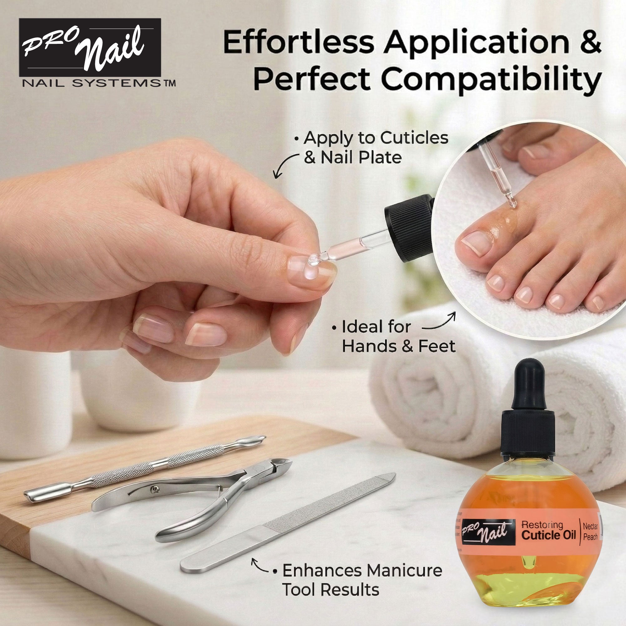 PRO NAIL Cuticle Revitalizing Oil - Strengthens &amp; Moisturizes Nails and Cuticles - Professional Use