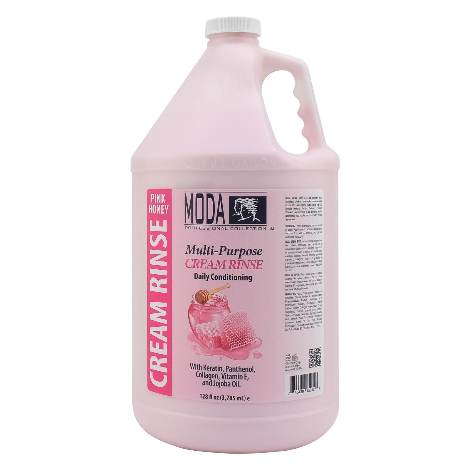 MODA Cream Rinse - Pink 128 Oz - Deeply Conditions and Softens Hair - Beauty Market Online