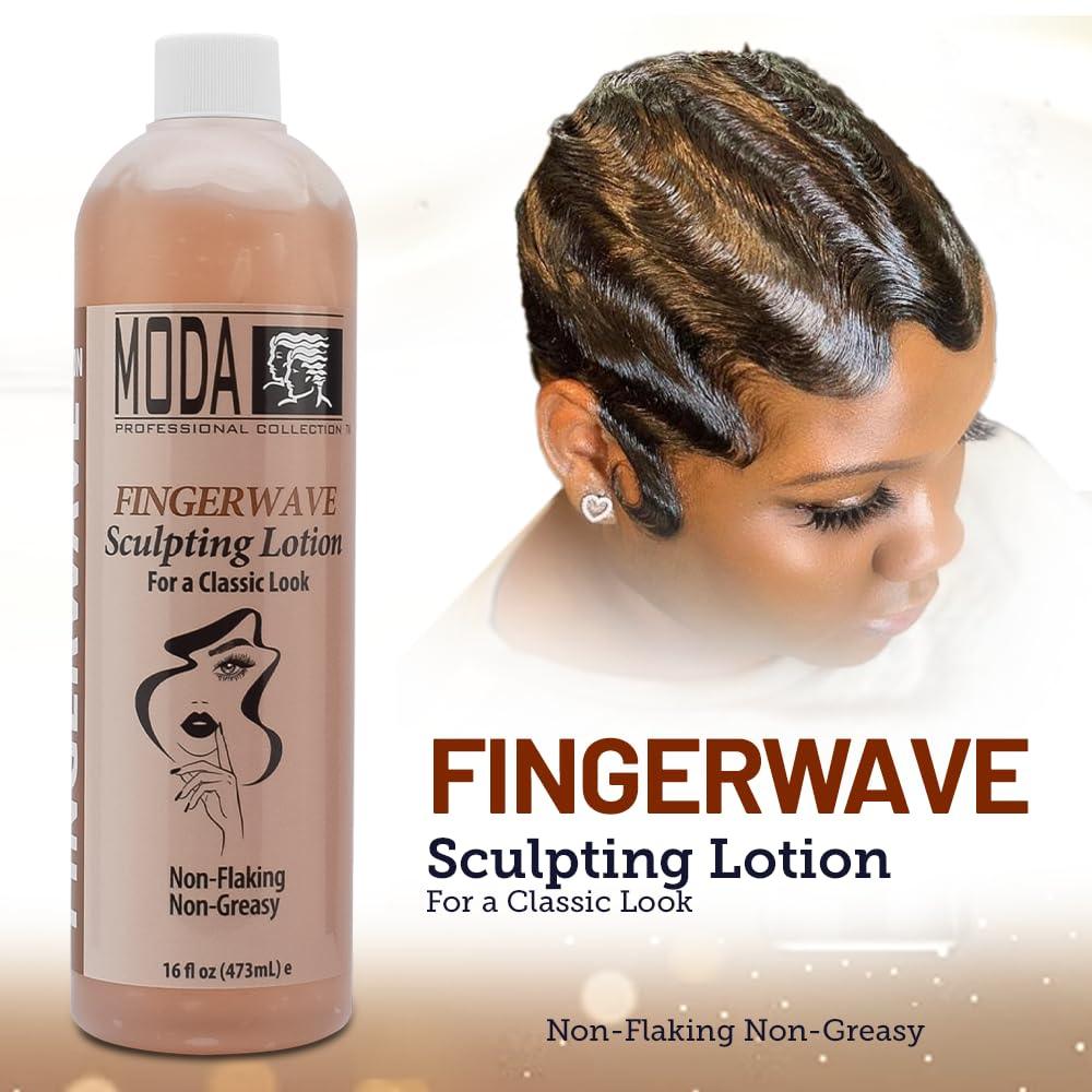 MODA Fingerwave Lotion - 16 Oz - Defines Curls and Adds Shine - Beauty Market Online