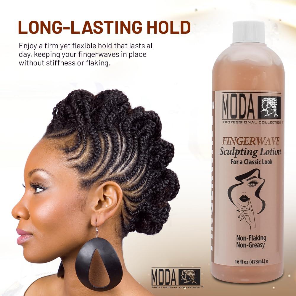 MODA Fingerwave Lotion - 16 Oz - Defines Curls and Adds Shine - Beauty Market Online