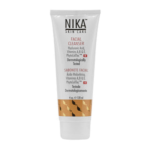 NIKA SKIN CARE - Facial Cleanser with Hyaluronic Acid, Vitamins A, B & E, Retinol, Aloe Vera & Swiss Apple Stem Cells - Day & Night Hydration