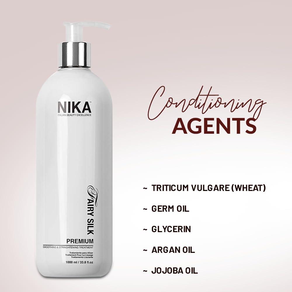 NIKA - Keratin Smoothing Treatment 33.8 Oz - Formaldehyde-Free Blowout, Eliminate Frizz, Fine to Medium Hair - Beauty Market Online