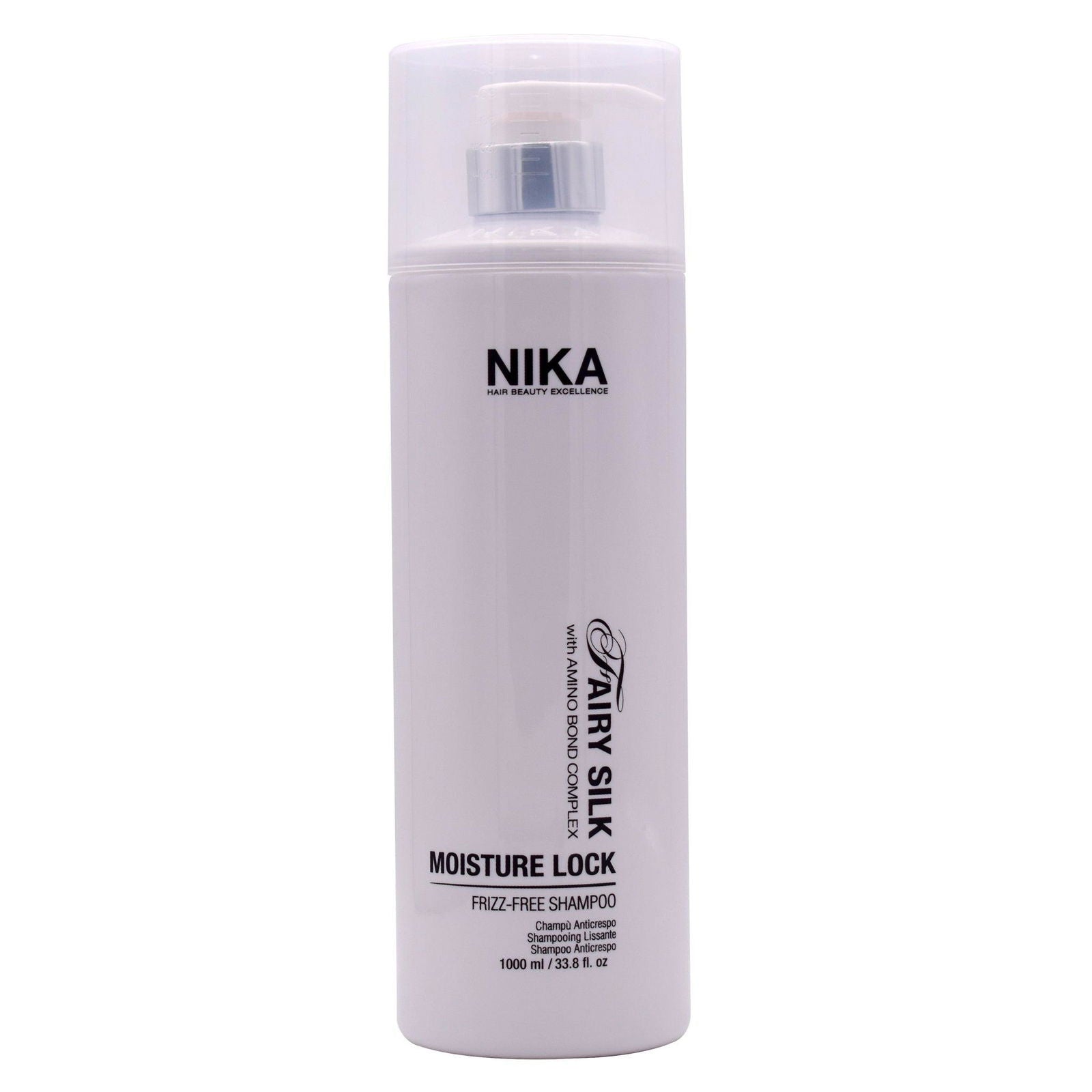 NIKA Fairy Silk - Moisture Lock Frizz-Free Shampoo, 33.8oz - Smooth, Hydrate & Shine - Beauty Market Online