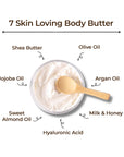 ORIGEM Milk & Honey Body Butter – Intense Hydration & Skin Renewal – Shea & Cocoa Butter Infused Moisturizer with Vitamin E – Ultra-Nourishing, Non-Greasy Body Cream