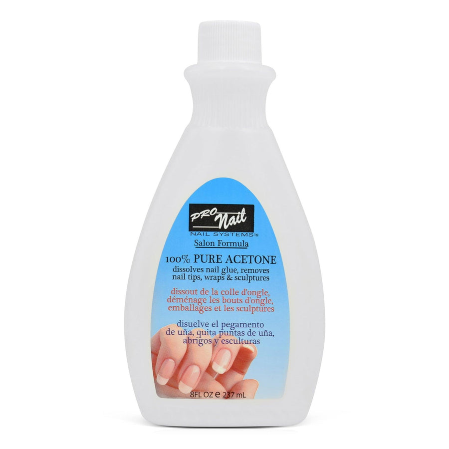 PRO NAIL 100% Pure Acetone Nail Polish Remover - Professional Strength for Acrylic Nails