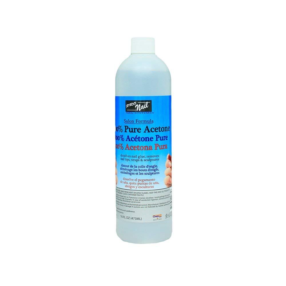PRO NAIL 100% Pure Acetone Nail Polish Remover - Professional Strength for Acrylic Nails - Beauty Market Online