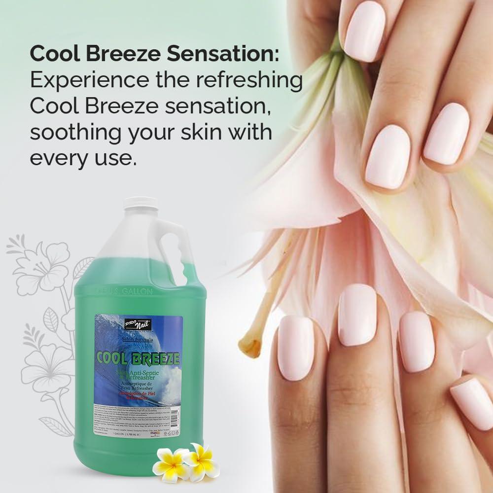 PRO NAIL Cool Breeze Astringent - Refreshing Skin Cleanser for Manicures & Pedicures - 128oz - Beauty Market Online