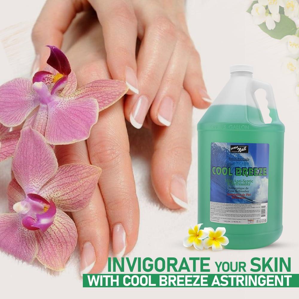 PRO NAIL Cool Breeze Astringent - Refreshing Skin Cleanser for Manicures & Pedicures - 128oz - Beauty Market Online