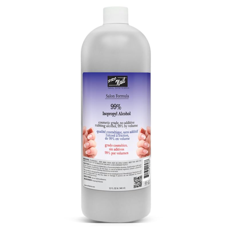 PRO NAIL Isopropyl Alcohol - Cleans, Sanitizes, and Disinfects with Antiseptic Properties