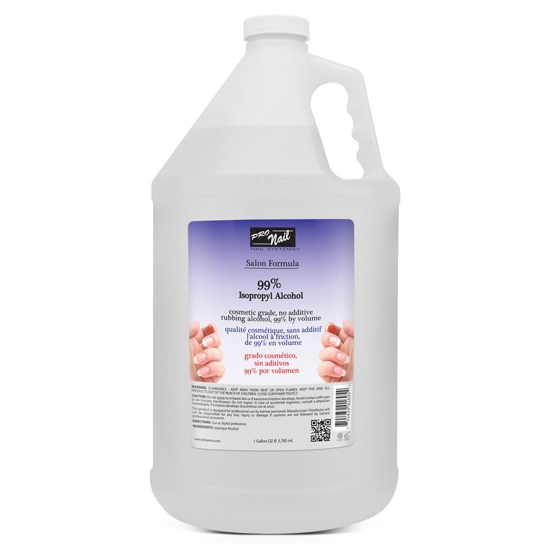 PRO NAIL Isopropyl Alcohol - Cleans, Sanitizes, and Disinfects with Antiseptic Properties