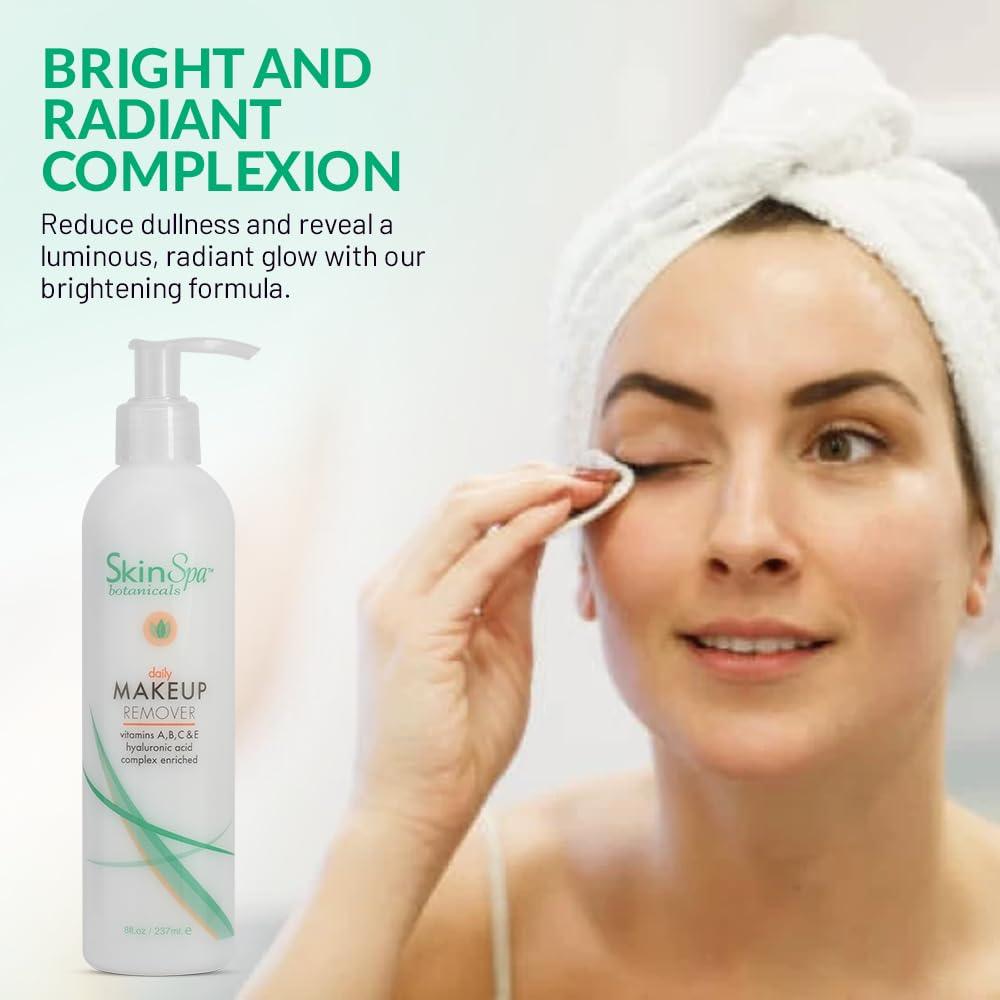 SKIN SPA Makeup Remover Lotion Cleanser for All Skin Types - Fragrance-Free, 8 Oz - Beauty Market Online